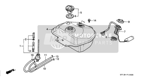 Honda SA50 1991 Fuel Tank for a 1991 Honda SA50